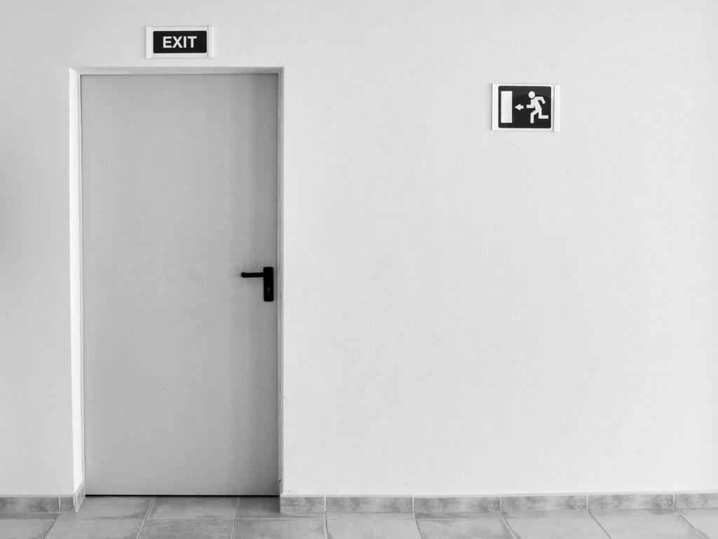 Panic Door white
